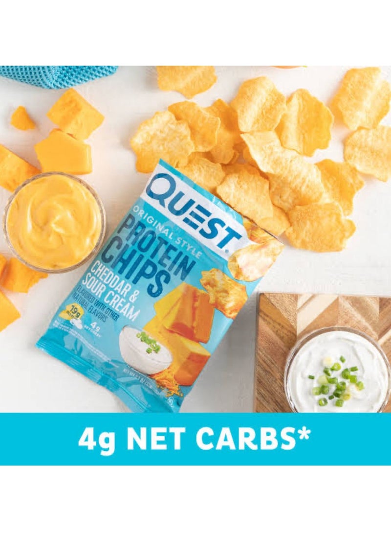 Quest Tortilla Style Protein Chips Cheddar & Sour Cream (Pack of 8) - Image 5