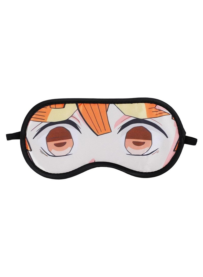 SYOSI Anime Demon Slayer Sleep Eye Mask Agatsuma Zenitsu Sleep Mask Blinders for Sleep 100% Blackout Eye Mask for Sleeping, Night Blindfold for Women Men,Contains Ice Pack - Image 1