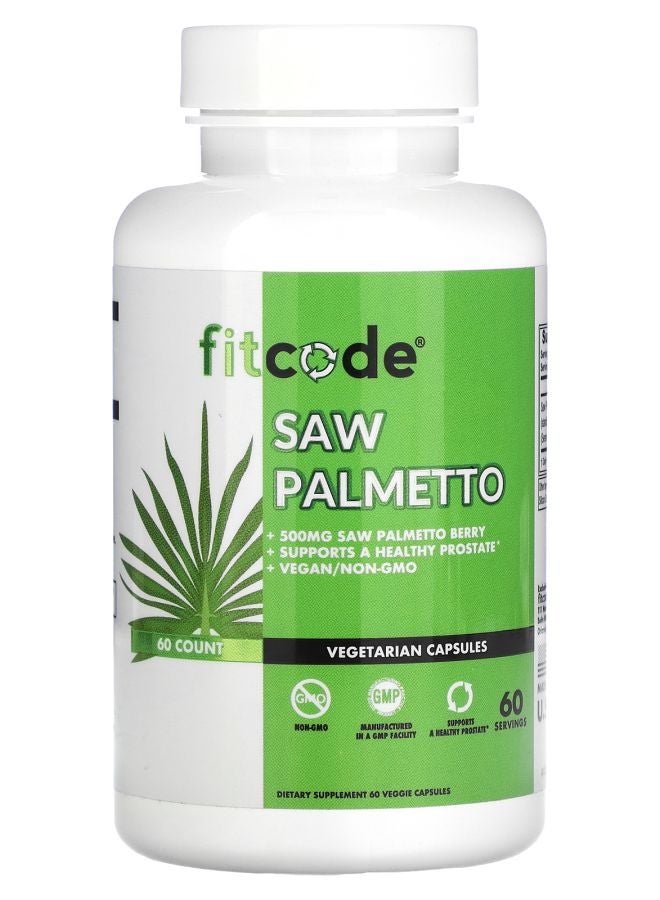 fitcode Saw Palmetto 500 mg 60 Veggie Capsules | Best Price UAE | Dubai ...