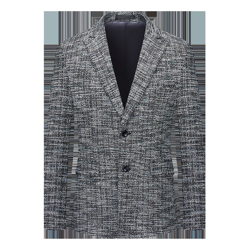 Cross-border Foreign Trade European Goods National Style Printing Mens Casual Suit Jacket Fashion Wedding Host Ceremony Dress Suit 2620 brown - Image 4