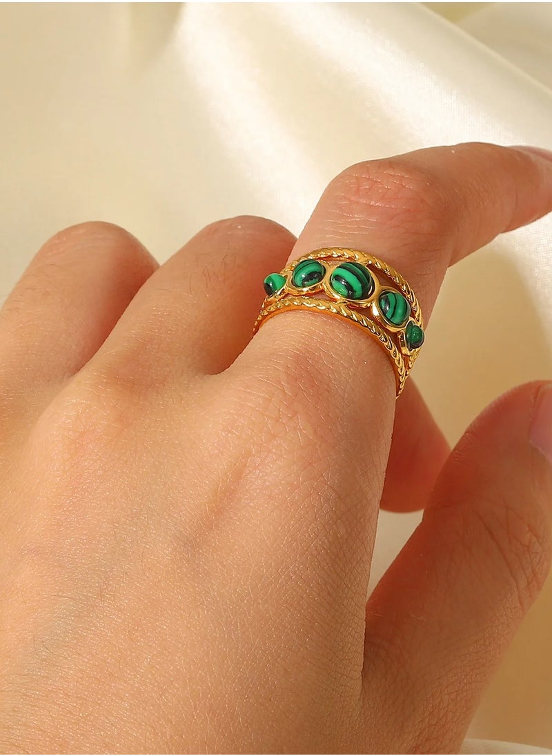 Green Marbles Free Size Stainless Steel Golden Ring - pzsku/ZE9390EA69C8D9DC62CC1Z/45/_/1737287594/67cc3d8f-827e-490e-807c-9427d445ba16