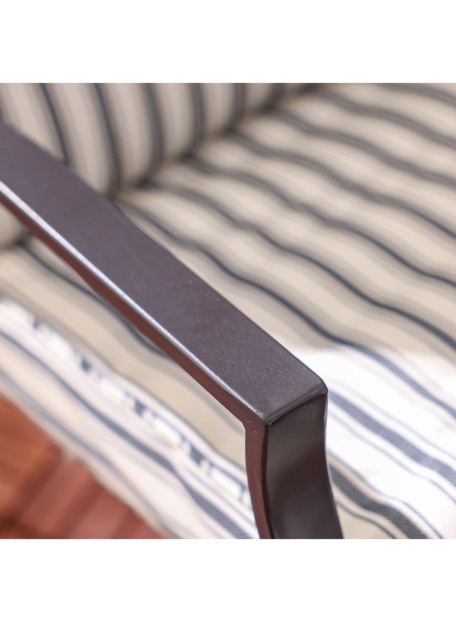 DANUBE HOME Valens 4+1 Outdoor Dining Set - Stylish Brown Steel Frame with Polyester Cushions, 4 Chairs & 1 Table, Ideal for Outdoor Living - Image 4