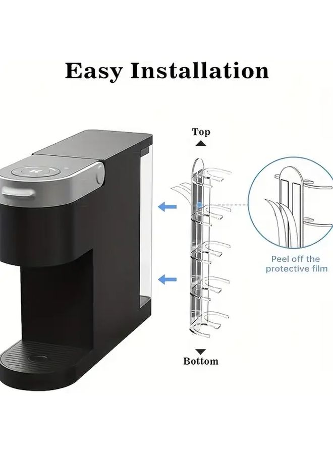 Self-Adhesive White Coffee Pod Holder Vertical Storage For K Cups - Image 4
