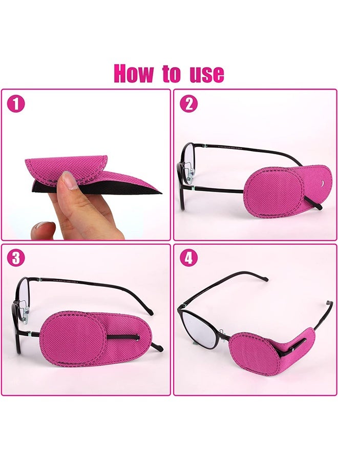 Generic 6-Piece Eye Patches for Kids Girls Boys, Right & Left Eye Patch for Glasses, Full Coverage Eye Patch for Children Treating Eye Amblyopia Strabismus and After Surgery (Pink)  - Image 4