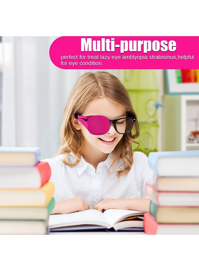 Generic 6-Piece Eye Patches for Kids Girls Boys, Right & Left Eye Patch for Glasses, Full Coverage Eye Patch for Children Treating Eye Amblyopia Strabismus and After Surgery (Pink)  - Image 3