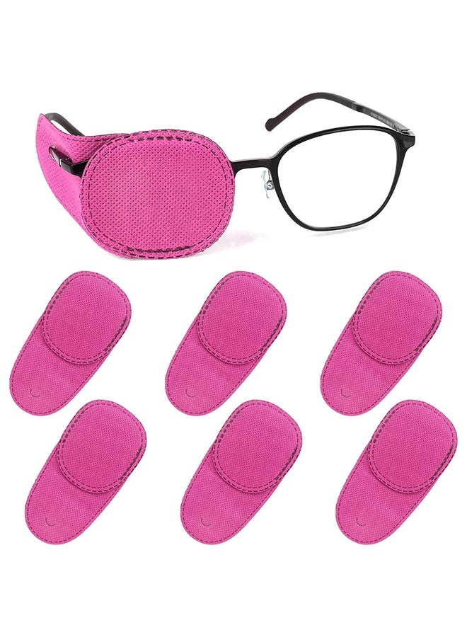 Generic 6-Piece Eye Patches for Kids Girls Boys, Right & Left Eye Patch for Glasses, Full Coverage Eye Patch for Children Treating Eye Amblyopia Strabismus and After Surgery (Pink)  - Image 1