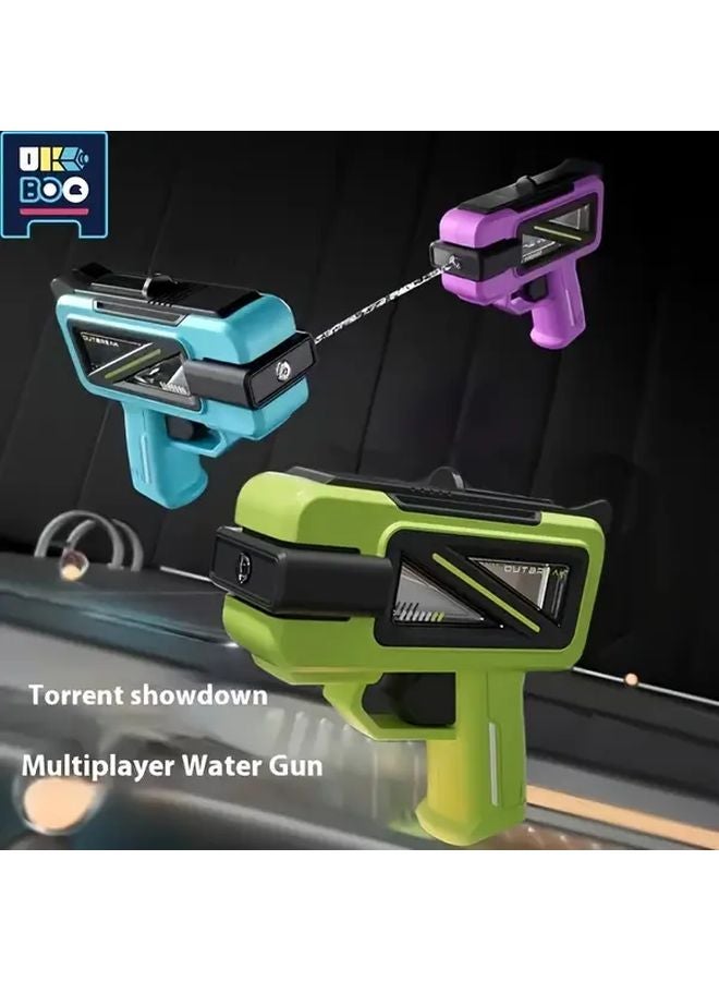 Blue Multiplayer Water Gun Outdoor Pool Party Toy Durable Plastic - Image 2