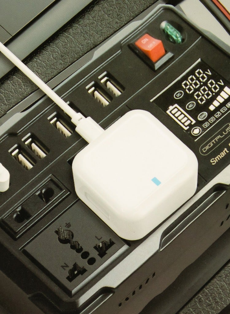 Digitplus 500W 12V DC to 220V AC Car Power Inverter with 8 USB-A Ports, 2 EU, 2 AU Plug and Digital Display, Digitplus DP-X011 - Black - Image 2