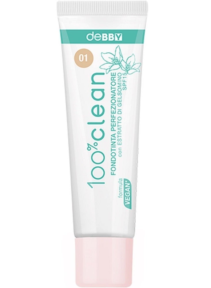 DEBBY 100% CLEAN FONDOTINTA PERFEZIONATORE 02 BEIGE