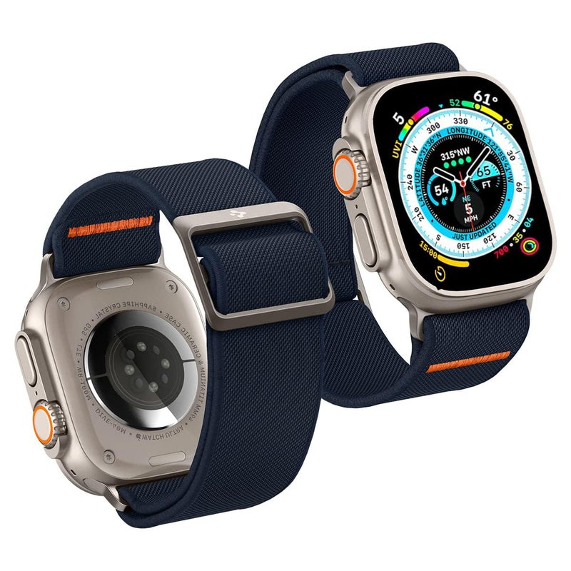 Excefore Braided Nylon Sport Band Compatible with Apple Watch Ultra 2 (49mm), SE2/6/SE/5/4 (44mm), Series 3/2/1 (42mm) – Navy - Image 2