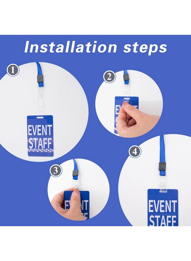 SnowTing Event Staff Lanyard With Plastic Card Holder, Pass Card Badges Event Id Holder For Party Birthday Gaming Sporting Events Concerts Festival Business Movie Theme, 3.3 * 2.2In (12Pcs) - Image 4