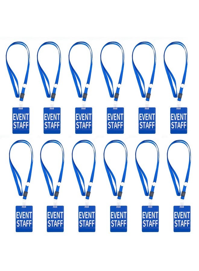 SnowTing Event Staff Lanyard With Plastic Card Holder, Pass Card Badges Event Id Holder For Party Birthday Gaming Sporting Events Concerts Festival Business Movie Theme, 3.3 * 2.2In (12Pcs) - Image 1