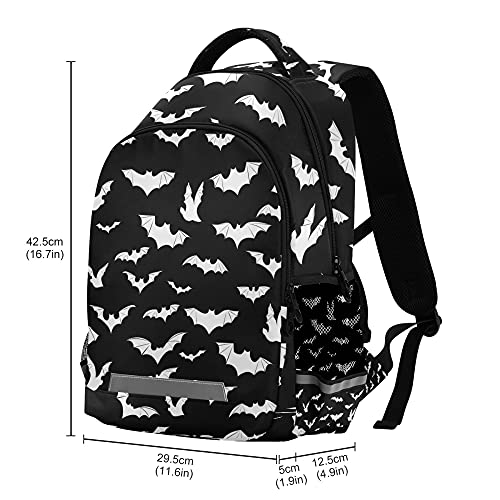 Glaphy Halloween Bats Backpacks Laptop School Book Bag Lightweight Daypack for Men Women Teens Kids - Image 3