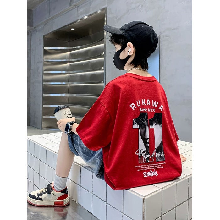 Children'S Clothing Boys' Short-Sleeved T-Shirt Summer Wear 2026 New Kidsren'S Tops Boys' Medium And Large Kidsren'S Pure Cotton Summer Style Trendy T-Shirt - Image 1