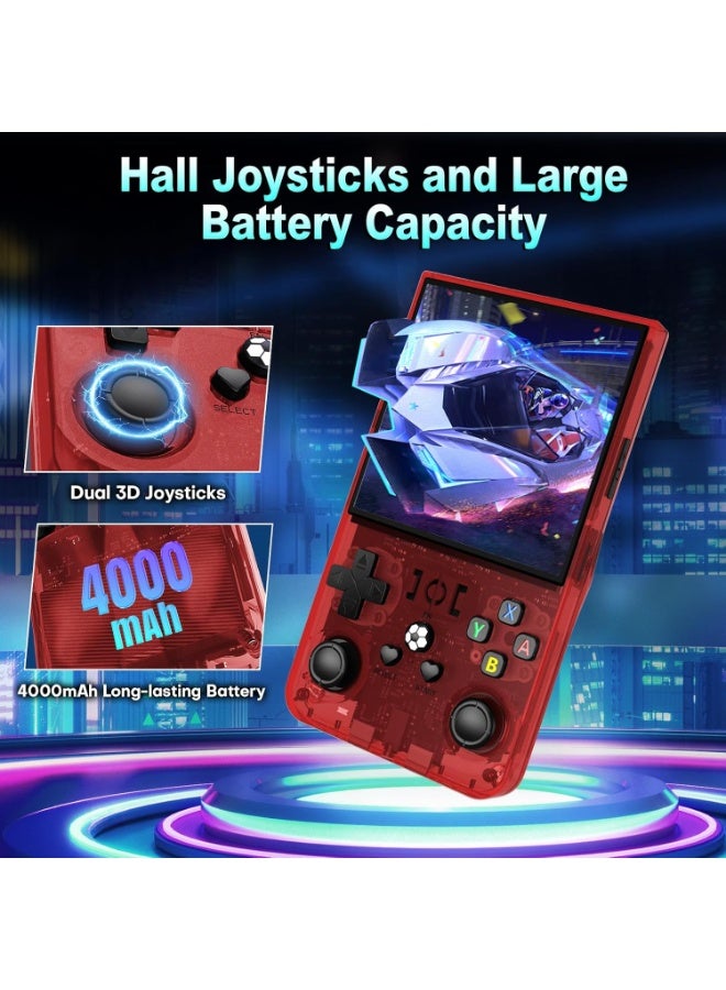 TIGER R36MAX Retro Handheld Game Console 4.0 Inch IPS Screen, Built-In Classic Games, Linux System with Professional Gaming Chip, Portable Retro Gaming Device, 4000mAh Rechargeable Battery – Red - Image 4