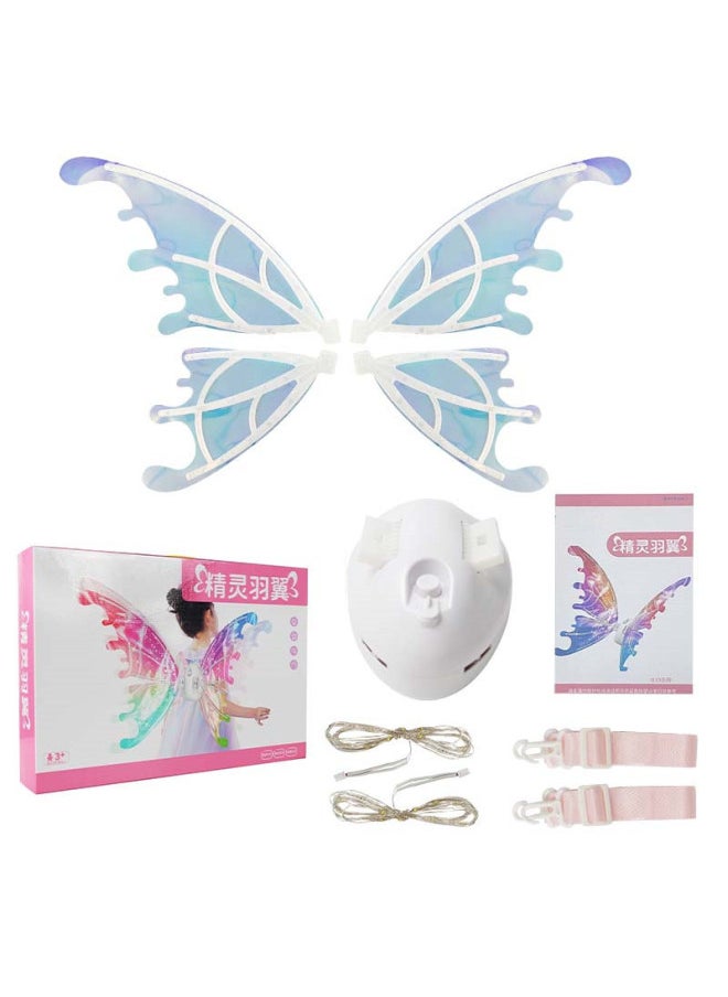 Electric Luminous Wings Butterfly Elf Wings Backwear Stage Props Boys Girls Children Outdoor Toys-Color:[Chinese Version] Elf Electric Wings-[Lights Version]]  - Image 1