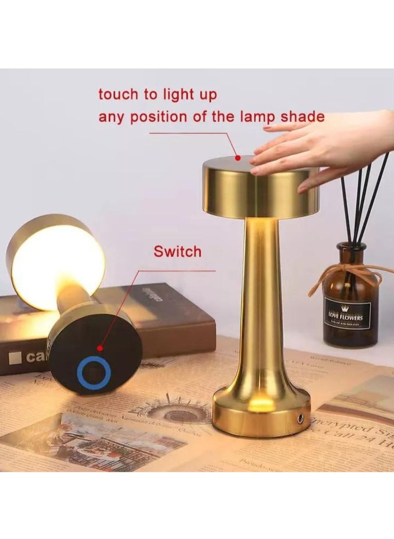 Prime Portable Cordless Modern Table Lamp Cordless Lighting 3W Dimmable 3 Mode Touch Switch LED Rechargeable Wireless Aluminium Desk Lamp for Restaurant Reading Bar Coffee Shop  - Image 5