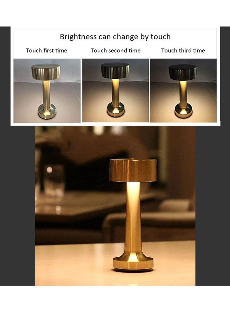 Prime Portable Cordless Modern Table Lamp Cordless Lighting 3W Dimmable 3 Mode Touch Switch LED Rechargeable Wireless Aluminium Desk Lamp for Restaurant Reading Bar Coffee Shop  - Image 2