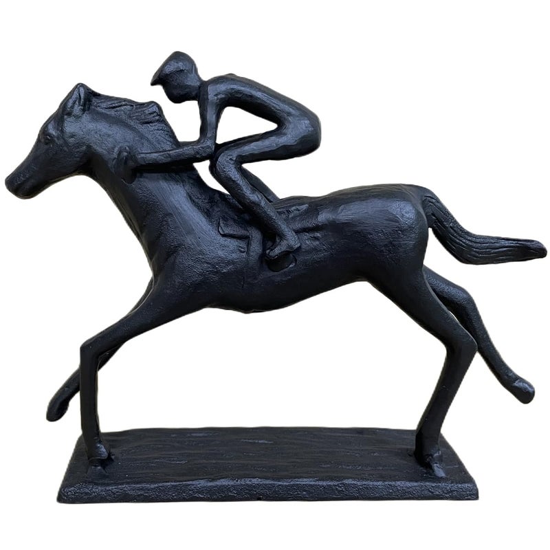 Briskfeel Iron Statue  Riding Horse Metal Sculpture Sportsman Art Hercules Ornament Figurine Abstract Modern Accents Home and Office Decor