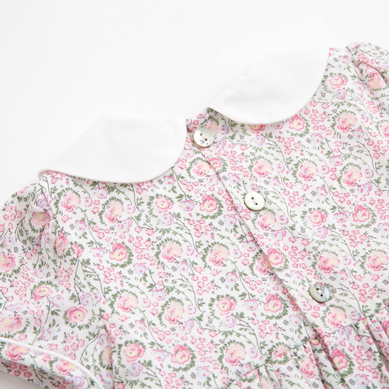 Simplee kids Baby Girls Floral Dress Infant Toddler Girls Outfits Summer Casual Dresses for 3 Years (Light Pink) - Image 5