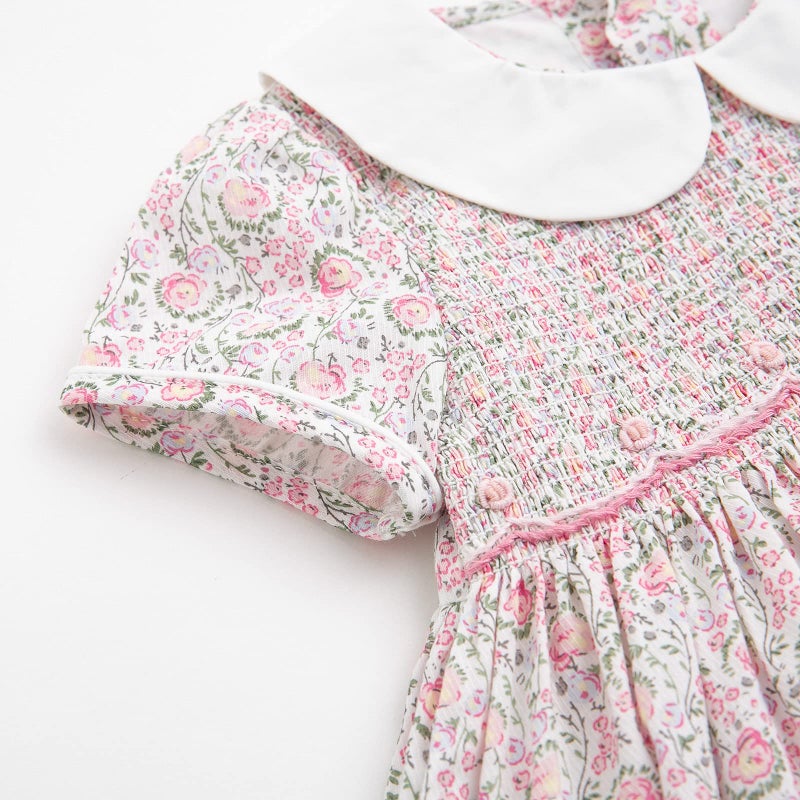 Simplee kids Baby Girls Floral Dress Infant Toddler Girls Outfits Summer Casual Dresses for 3 Years (Light Pink) - Image 4
