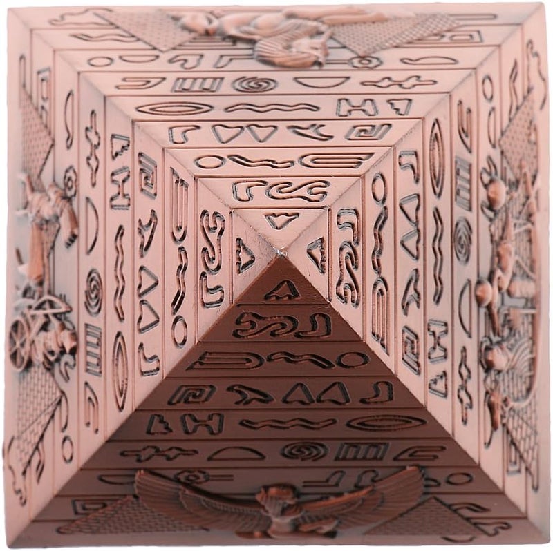 klarako Egyptian Landmark Metal Pyramids Statue Home Decor Gift Table Shelf Ornament Copper - Image 4