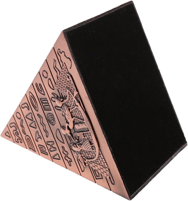 klarako Egyptian Landmark Metal Pyramids Statue Home Decor Gift Table Shelf Ornament Copper - Image 2