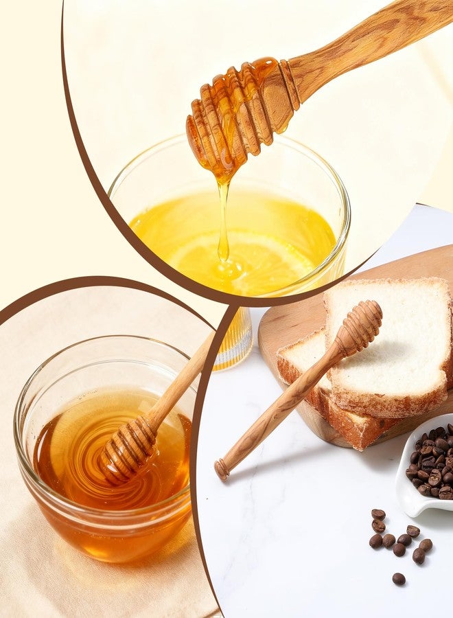Ymapinc 6.3 Inch Honey Dipper Stick, Ymapinc Olive Wooden Honey Spoon, Wooden Stick for Jars, Stirrer Dipper Spoon, Ideal for Tea & Kitchen Use - Image 3