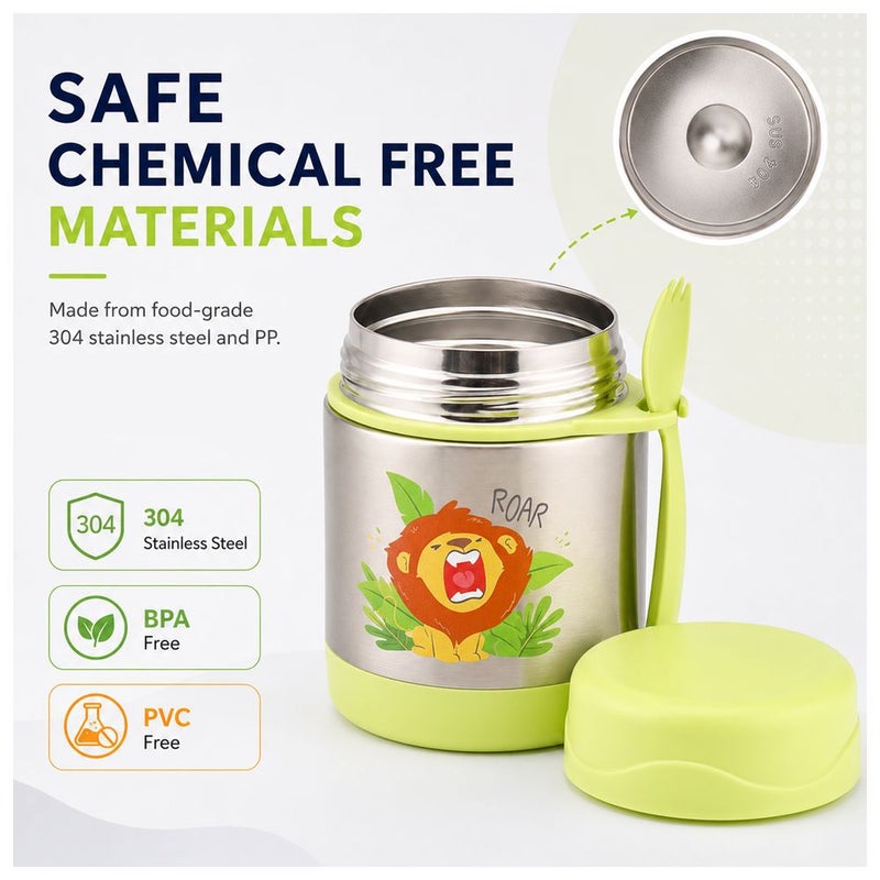BonBon - Stainless Steel Food Jar - Lion - Image 4