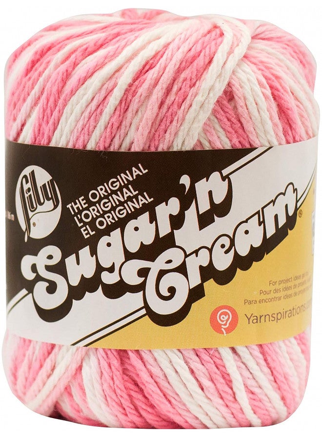 Lily Sugar 'N Cream The Original Ombre Yarn, 4-ply worsted, Strawberry, 2 Ounces/95 Yards (Pack of 1) - Image 1