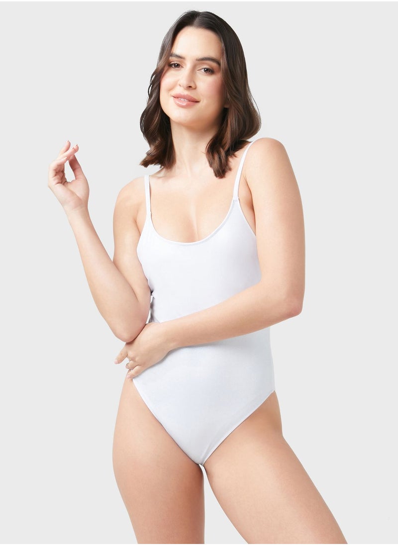 CALVIN KLEIN - Scoop Neck Knitted Swimsuit - Image 1