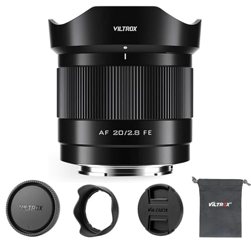 VILTROX عدسة فيلتروكس 20 مم F2.8 FE لعدسات سوني E Mount، عدسة بزاوية واسعة AF 20 مم f/2.8 E Mount كاملة الإطار متوافقة مع سوني ألفا a7 a7III a7R a7RII I a7RIV a7S a7SII a9 a7C a6700 zv-e100 a6600 a6400 - Image 1