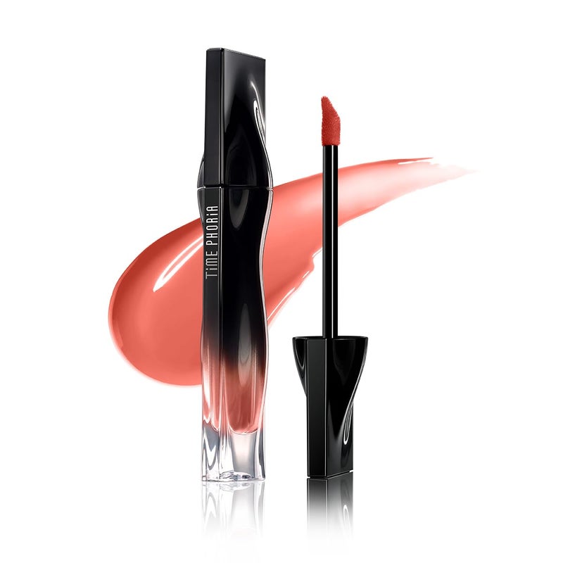 TIMEPHORIA Stellar Dust Lip Stain 12 Pulse, Transfer-Proof & Smudge-Proof Lip Gloss, Pinkish Coral Tinted Glossy Finish, High-Pigment Vibrant Color, Hydrating Lightweight Long-Lasting Lip Makeup - Image 1