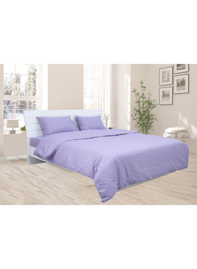 برنسيس غطاء لحاف من 3 قطع مع أغطية وسائد cotton_blend أرجواني فاتح 220 x 240سم - Image 1