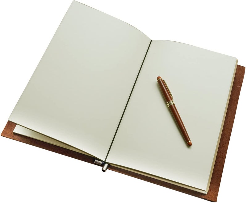 WANDERINGS Large Travelers Notebook - 7.5"x11" / 19cm x 28cm - Grande Travel Journal, Handcrafted, Rugged, Refillable Leather Journal. Perfect for Writing, Artwork, Scrapbooking - Image 3