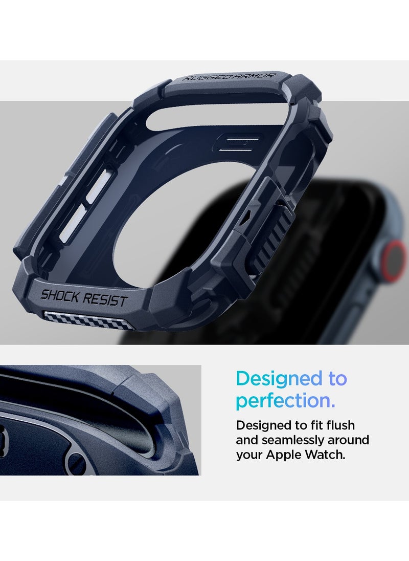Rugged Armor for Apple Watch Series 10 (42mm) Case Cover Durable TPU (2024) - Navy Blue