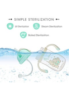 أر فور رابيت زجاجة شرب من R for Rabbit Premium Hippo Baby Straw Sipper | 10 أونصة سائلة | كوب شرب مضاد للانسكاب مع شفاطة سيليكون ناعمة خالية من مادة BPA وغير سامة للأطفال الرضع أو الأطفال بعمر 12 شهرًا - (300 مل، أخضر)  - Image 4