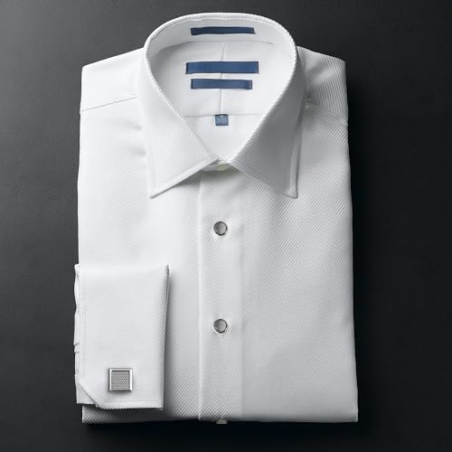 UJOY Cufflinks and Tuxedo Studs Set White Fashion Accessories for Men in Gift Box - Image 5