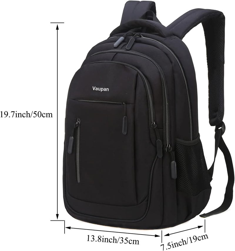Vaupan Business Travel Laptop Backpack, Water Resistant College School Computer Bag Gifts with USB Charging Port for Men & Women Fits 15.6 Inch Notebook - Image 2