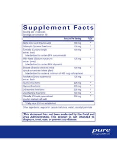 بيور إنكابسيليشن Pure Encapsulations Liver-GI Detox - منظف الكبد ومزيل سموم الجهاز الهضمي* - مع حمض ألفا ليبويك ومستخلص الكركمين - خالٍ من الجلوتين وغير معدّل وراثيًا - 120 كبسولة  - Image 2