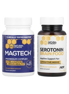 Natural Stacks Natural Stacks, Mood Stack, 2 Bottles, 15 Vegetarian Capsules Each  - Image 3