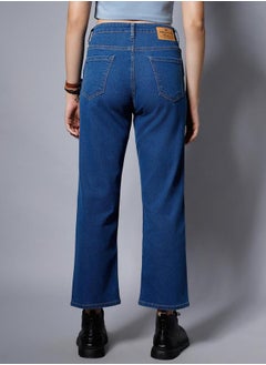 HIGH STAR High Rise Plain Regular Fit Jeans by Styli  - Image 3