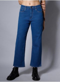 HIGH STAR High Rise Plain Regular Fit Jeans by Styli  - Image 1