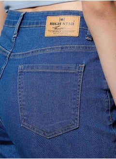 HIGH STAR High Rise Plain Regular Fit Jeans by Styli  - Image 5