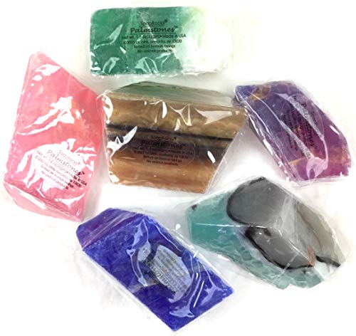 SoapRocks Soap Rocks Set, 6 Piece Palm Stones Random Variety Pack Bundle, TS Pink - Image 4