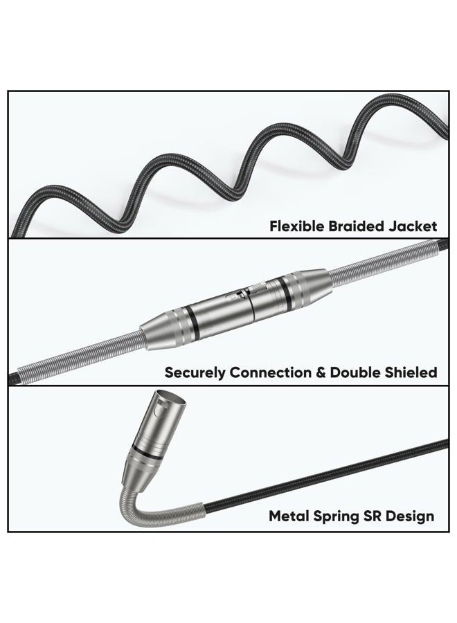 CableCreation XLR Cable 3 Meter, Microphone Cables XLR Male to Female Heavy Duty Balanced Nylon Braided XLR Microphone Cord Compatible with Speaker Systems, Radio Station and More - Image 2