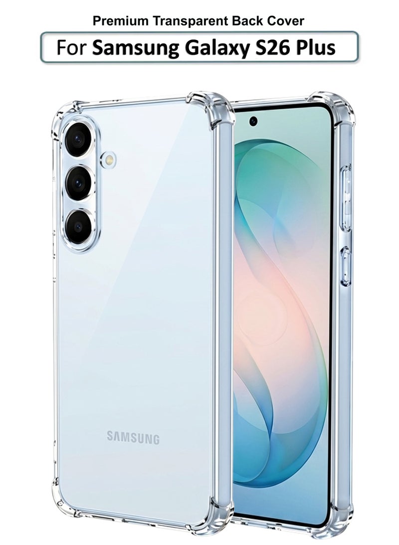 GMATE Samsung Galaxy S26 Plus - Ultra Clear Flexible Shockproof Silicone  Back Cover With Raised Edge Bumps Protection - Transparent - Image 1