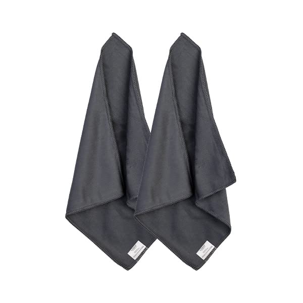 loukin 2 Pack Whiteboard Cleaning Cloth Dry Erase Cleaning Cloth for Classroom Home and Office Use Reusable and Washable Grey 12 x 12