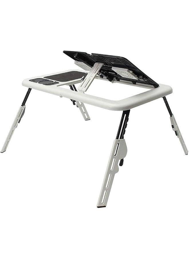 erorex - Lapdesks Multi Function Folding Laptop Desk Table Laptop Stand Holder With 2 Usb Cooling Fans Mouse Pad Table Lapdesks For Bed - Image 1