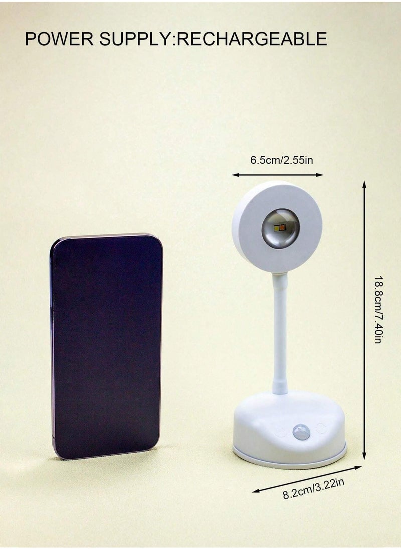 Motion Sensor Wall Light - Rechargeable, Touch Control, Dual-Use Wall/Desk Lamp with Adjustable Brightness and Color Temperature,Suitable for Art Galleries, Bedrooms, and Corridors.